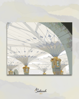 Les Ombrelles extérieures de Masjid an-Nabawi, Médine