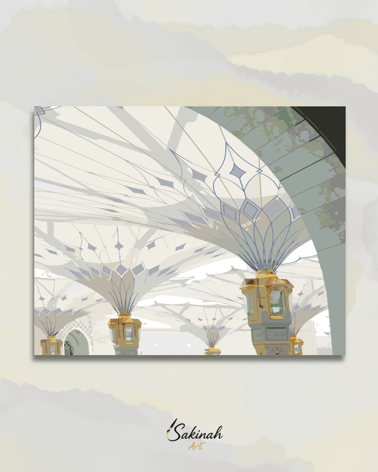 Les Ombrelles extérieures de Masjid an-Nabawi, Médine