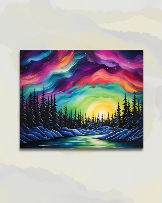 Lever de soleil en Arctique