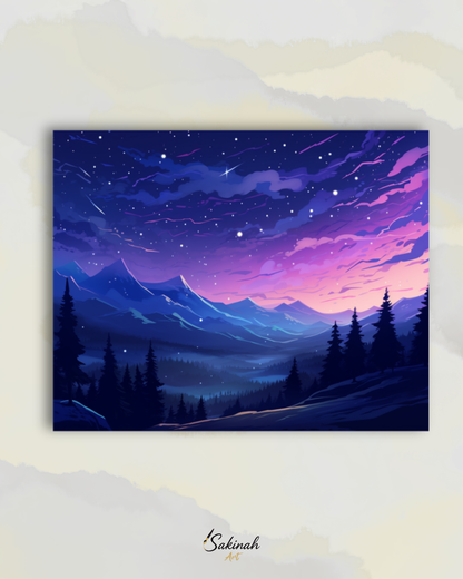 Nuit de velours sur les montagnes