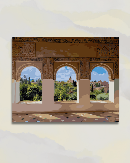 Alhambra fenêtres,  Andalousie