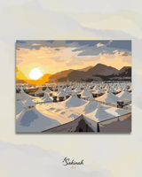 Les tentes de Mina au crépuscule