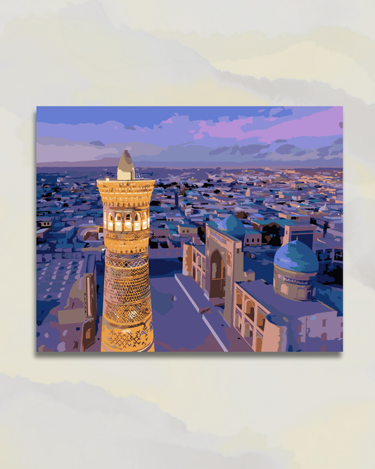 Vue aérienne de Po-i-Kalyan, Ouzbékistan