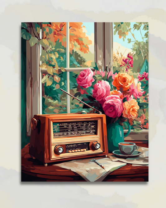 La Radio Vintage au Bord de la Fenêtre