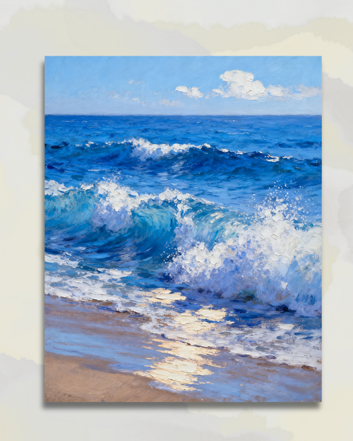 L'Écume des Vagues sur le Sable