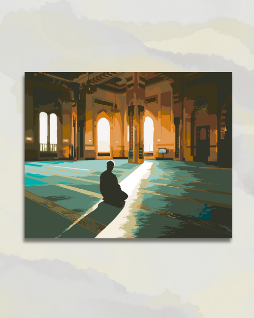 Un fidèle à la mosquée