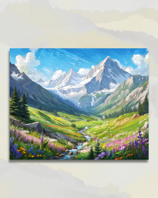 Le Torrent au Cœur des Montagnes Fleuries