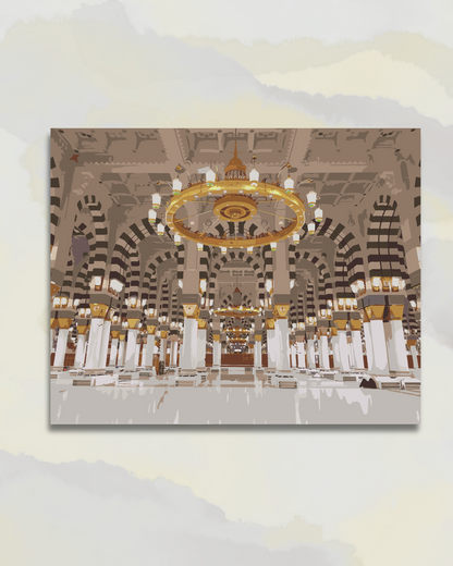 Mosquée de Médine vue de l'intérieur
