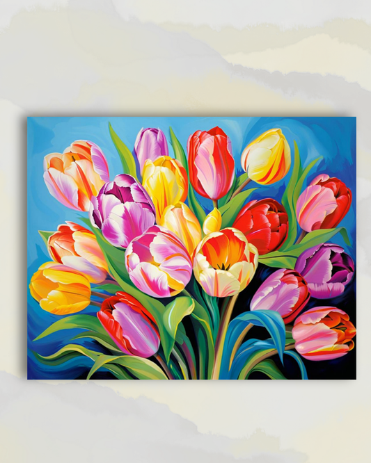 Éclat Printanier des Tulipes Multicolores