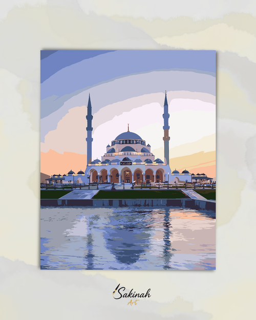 Mosquée de Sharjah au crépuscule